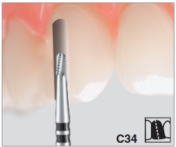 Svrdla od tvrdog metala za skidanje krunica i mostva C34L - Edenta - Slika 2